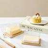 Бамбуковая масленка с прозрачной акриловой крышкой для столешницы, Nordic Кухонное хранение, Контейнер-коробка для масла, Масляная посуда