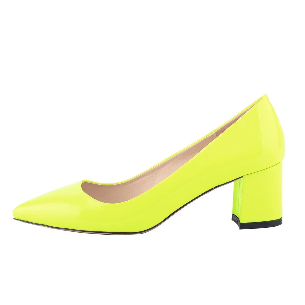 Женские туфли-лодочки Повседневные Остроносые На высоком каблуке Квадратные Женские Офисные Черная кожа Низкий Толстый каблук Светская вечеринка Платье Свадебная обувь