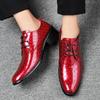 Fashion2024 Классические красные туфли мужские лакированные кожаные мужские оксфорды дерби джентльменские деловые туфли мужские роскошные туфли для вечеринки и свадьбы мужские