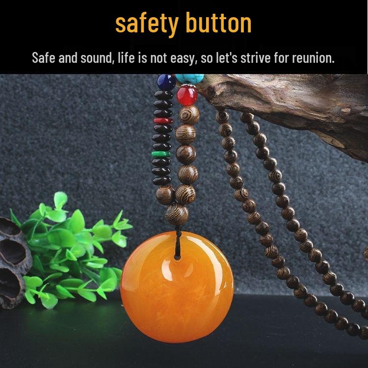 Unisex Tibetan Ethnic Necklace: Versatile, Retro-Style Jewelry with Wooden Accents for Cotton and Linen Outfits