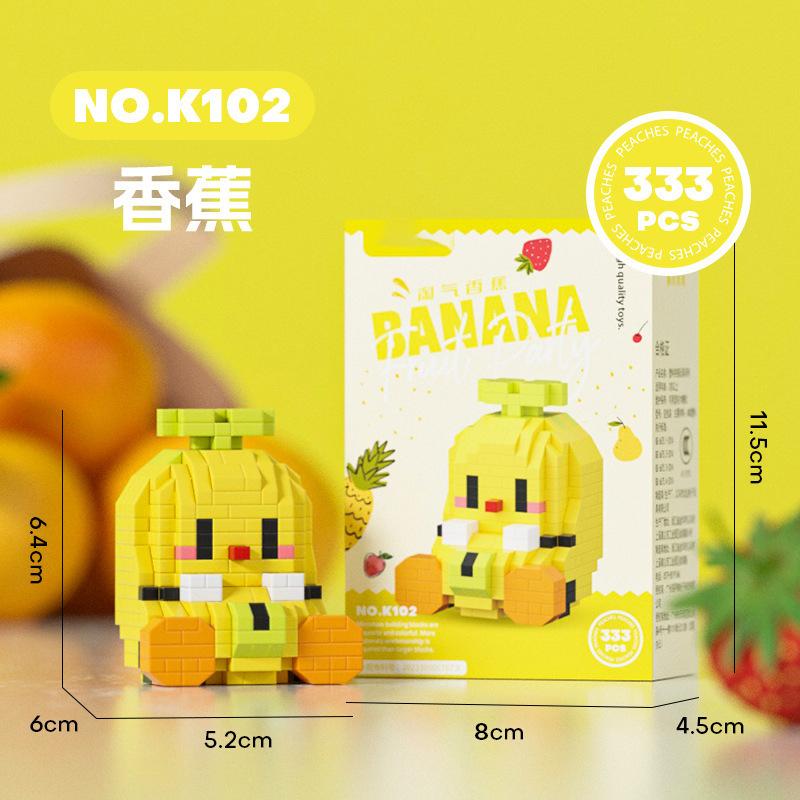 Конструктор Fruit 3D, модель торта и еды, мини-кирпичики, строительные блоки, игрушки для детей от 7 до 10 лет и взрослых.