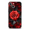 Роскошный Чехол Для Телефона Apple iPhone 11 15 14 Pro MAX 12 13 7 8 Plus X XR XS MAX SE Черный Чехол Funda Красивые Красные Розы
