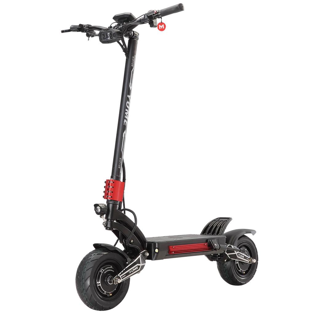 YUME RAPTOR EU новый электросамокат 6000 Вт двойной двигатель 60 В 30 Ач электросамокат максимальная скорость 85-90 км/ч запас хода 100 км 11-дюймовые шины складной электросамокат