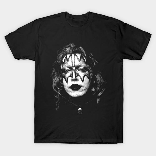 Asian Size Cotton Unisex Tshirt Print T-shirt Ace Frehley Big Face T-shirt No-Cut Print Regular Fit