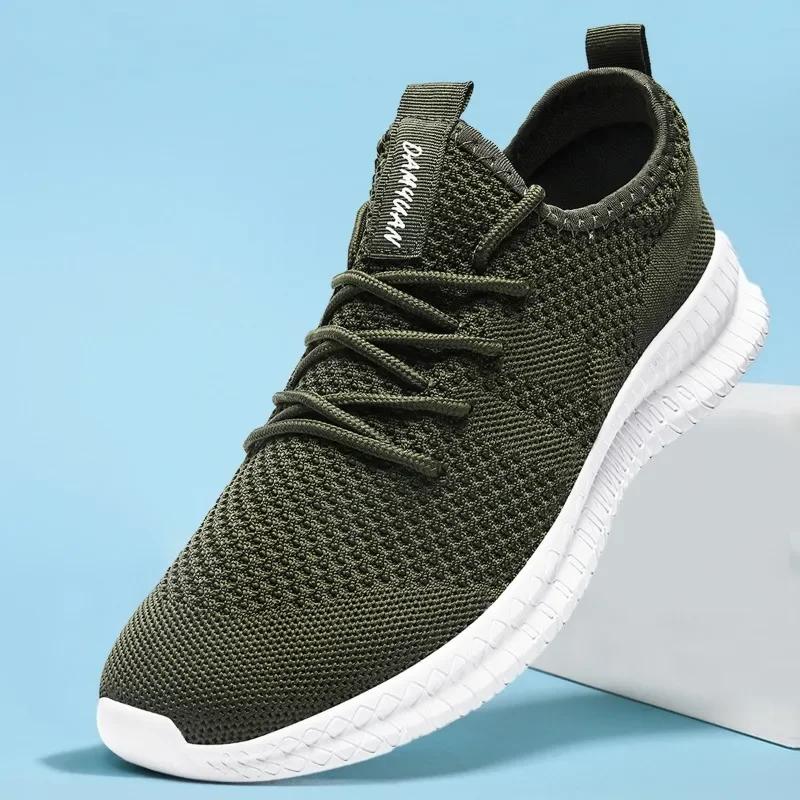 Fashion Fujeak Hot Sales Men Sneakers Mesh Casual Shoes Plus Size Vulcanize Shoe Walking Sneakers Black Men Running Tenis Masculino