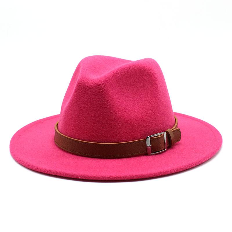 Шерстяная шляпа-цилиндр в стиле джаз, британская шляпа с большими полями, модная мужская и женская шляпа с плоскими полями, фетровая шляпа