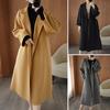 Women Winter Coat Long Style Thermal Elegant Long Sleeves Women Overcoat for Dating