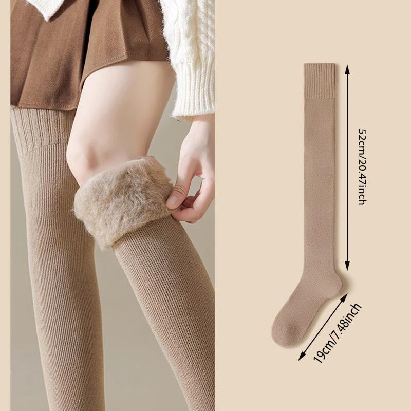 Женские осенние гольфы выше колена, зимние модные толстые очень длинные чулки, гетры