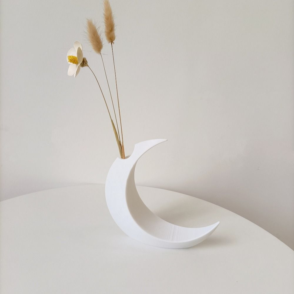 Ваза для сухоцветов, напечатанная на 3D-принтере, Кашпо для искусственных цветов, Композиция, Готическая лунная ваза для домашнего декора, Креативный подарок, Настольное украшение