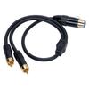 XLR Female Y Splitter Stereo Cable 1.6ft XLR Female to 2 Phono Plug Adapter Cable for Amplifier Recorder Speaker TV