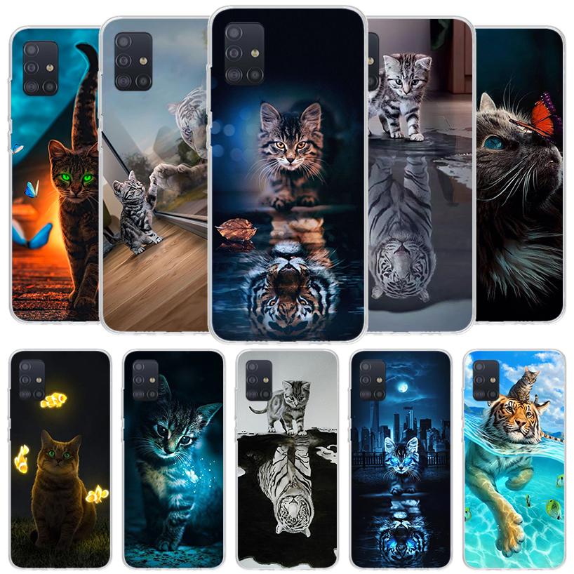 Cool Animal Big Cat Tiger Cover Phone Case For Samsung Galaxy A12 A22 A32 A52 A72 A02S Phone Case Note 20 Ultra 10 S10 Plus A51