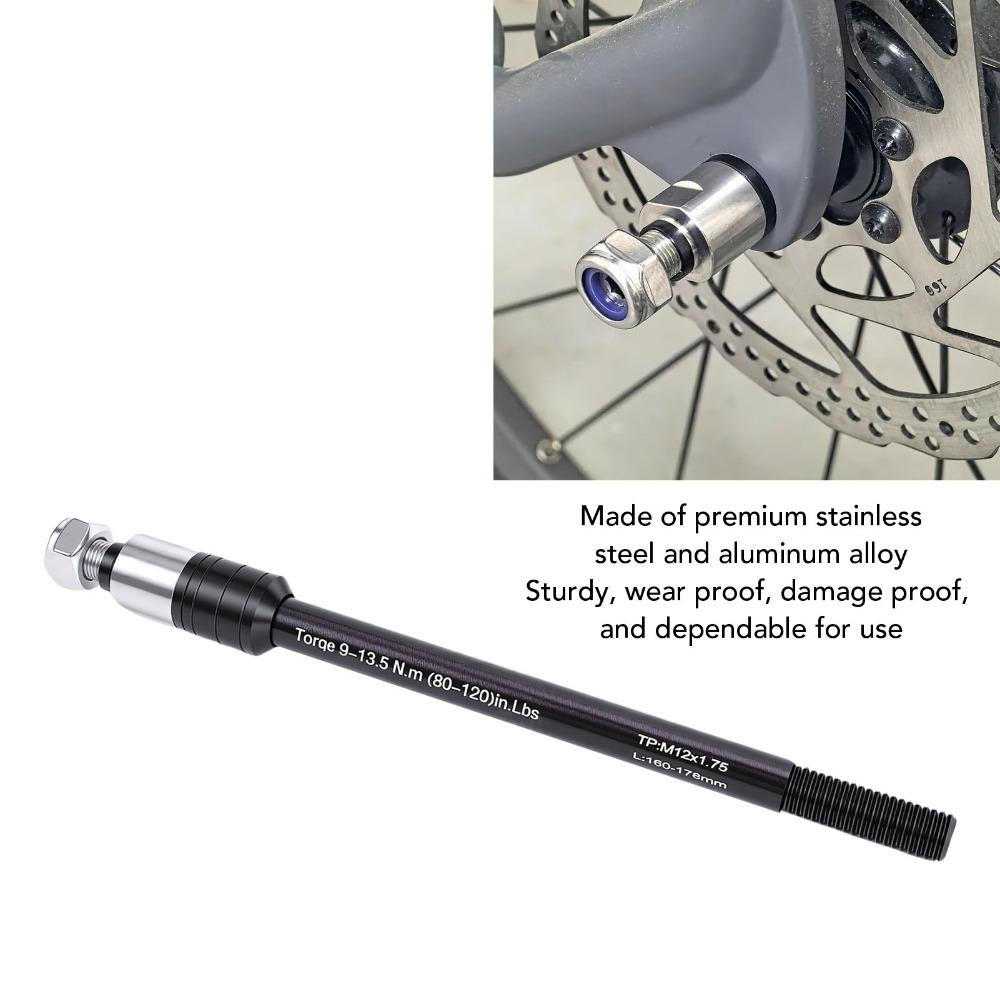 Adjustable Thru Axle Aluminum Alloy, Stainless Steel Bike Thru Axle Adapter Rear Axle Replacement