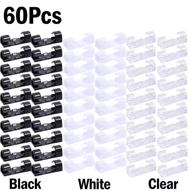 5-60 шт. Органайзер для кабельных зажимов Держатель для провода-капли Управление шнурами Самоклеящийся Настольный органайзер Кабельный менеджер Фиксированный зажим Намотка для проводов