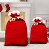 Рождественский бархатный мешок Санты с кулиской, красный мешок для подарков Санты, большой мешок для упаковки подарков для рождественского подарка, принадлежность для вечеринки