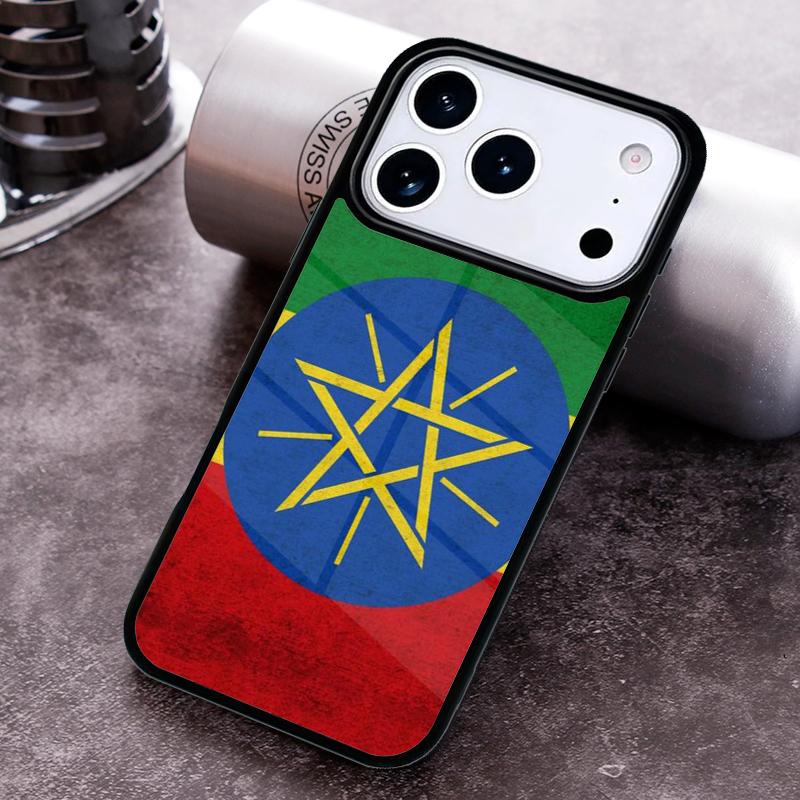 Ethiopia Flag Phone Case for iPhone 17 16 15 Pro Max Air 14 13 12 11 Plus Shockproof Cover