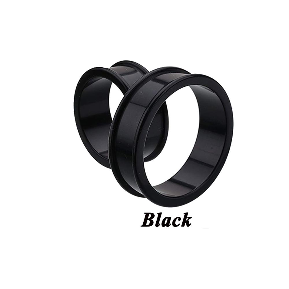 2pcs Supersize Flexible Silicone Double Flared Ear Tunnel Plug Ear Piercing Flesh Tunnel Ear Gauge Expander Stretchers Piercing