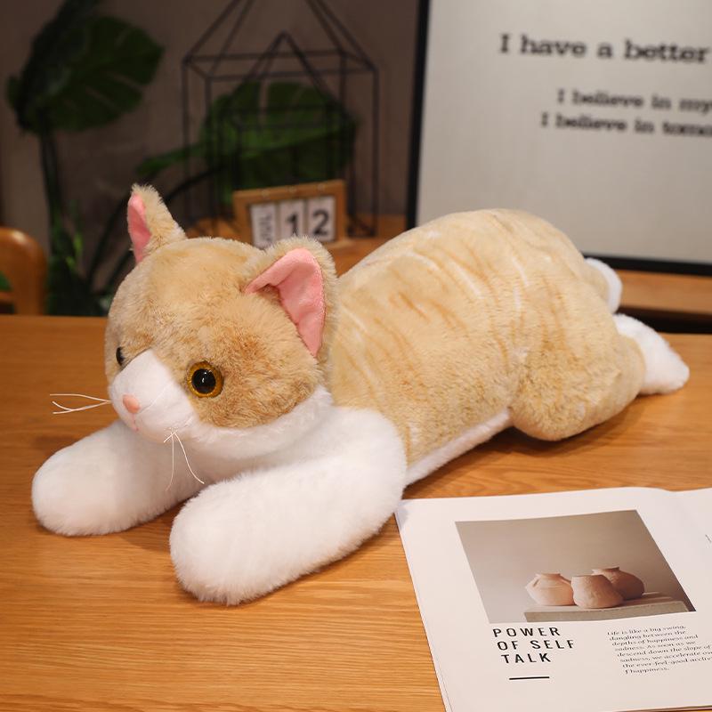Мультяшная подушка-кошка плюшевая: Большой мяукающий компаньон для сна для детей