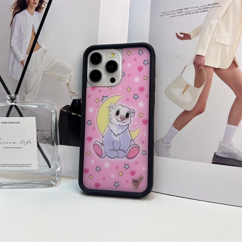 Мультяшный чехол для телефона с полевыми цветами, милый, животные, котенок, медведь, для iPhone 17 Pro 13 Pro 14 Pro 15 Promax, WF, голубь, ягненок, лебедь, чехол для телефона