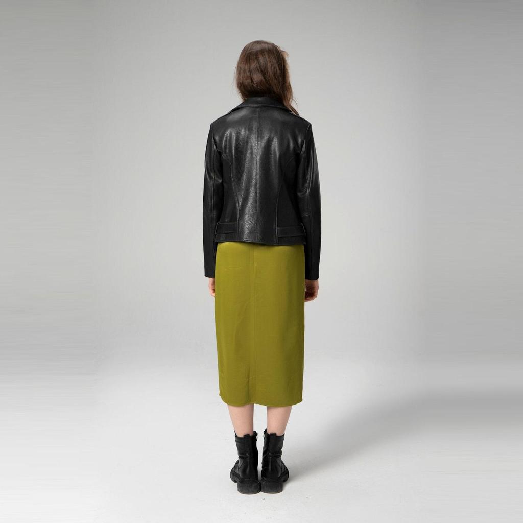 Dericlub Женское пальто из 100% натуральной кожи