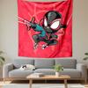 "Spider Hero Swinging on Red Background" Patterned Tapestry Decorative Wall Hanging, Home Bedroom Living Room Decor