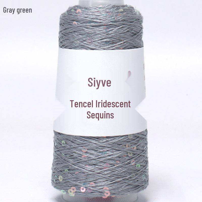 Пряжа Si Yue Tencel с радужными пайетками: Мода ручной вязки