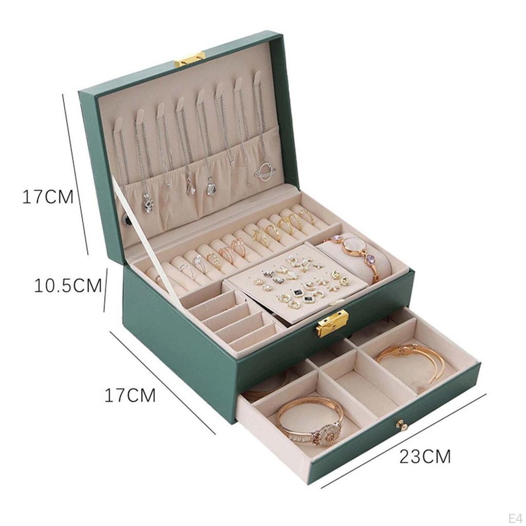 Двухслойная витрина для ювелирных изделий, большое ожерелье, кольца, подвеска