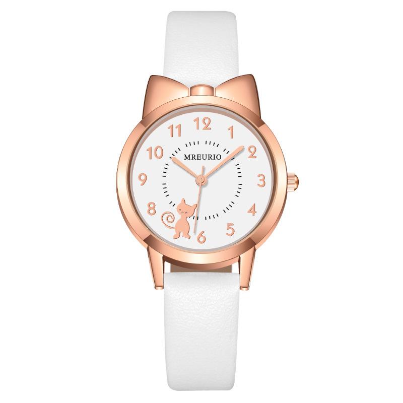 Милый котенок с бантом цифровые часы для девочек студенческие женские часы ремень кварцевые часы