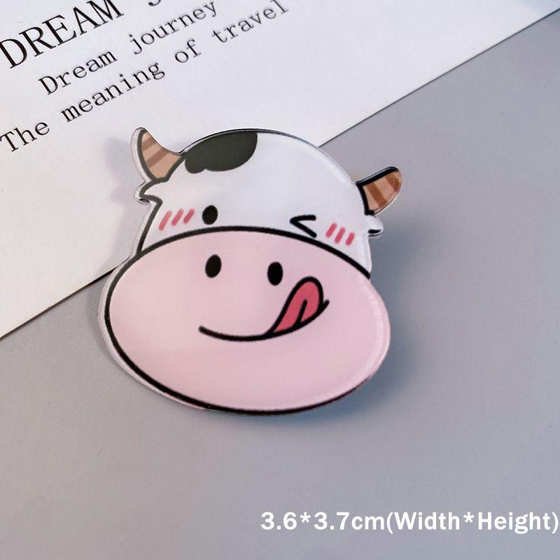 Adorable Cartoon Dog Rabbit Cow Brooches For Backpack And Handbag Decoration