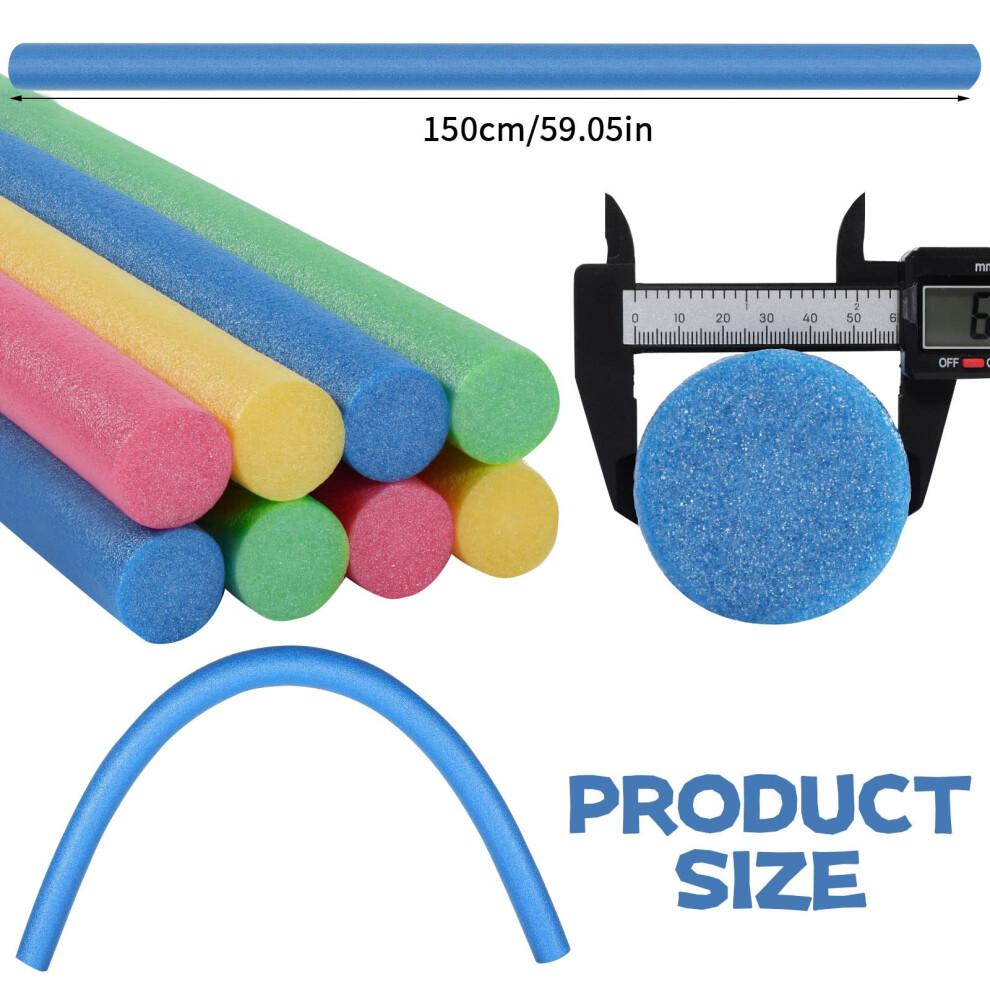 Frites de piscine en mousse de 150 cm – Épaisses, légères, couleurs assorties, pour la natation, la relaxation et les exercices aquatiques –