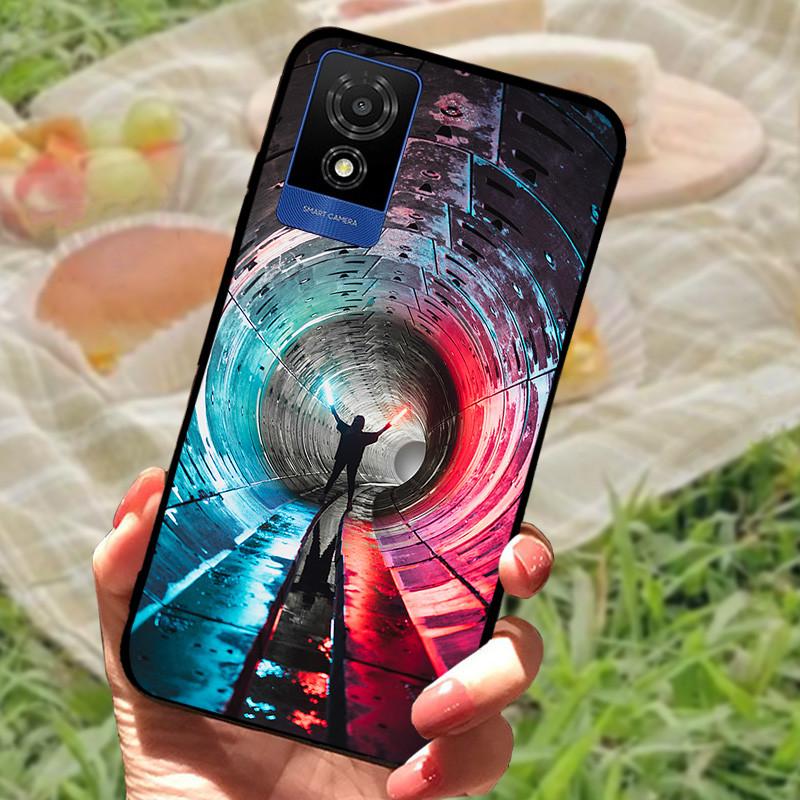 For TCL 501 Case Cover For TCL501 Silicone Soft Marble Black Bumper Funda Coque for TCL 501 T433D Full Protective 2024