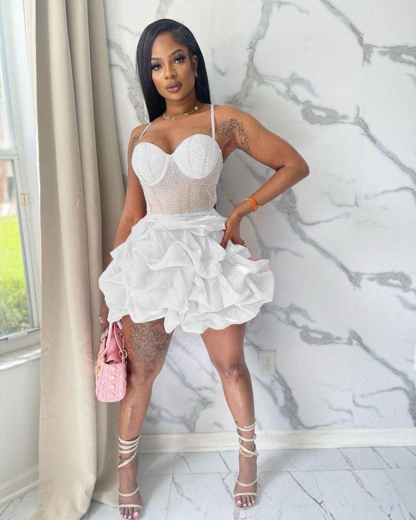 K2820 Сексуальное облегающее платье-пачка с ромбами и эластичной отделкой