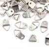 50Pcs Silver Triangle Mirror Hangers Strap D-Ring Hanging Picture Frame Hooks