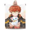 Игровое одеяло Mystic Messenger Seven 707 Теплое и Уютное для Гостиной Эстетичное Постельное Белье Пледы Зимнее Путешествие Автомобиль Фланелевое Покрывало