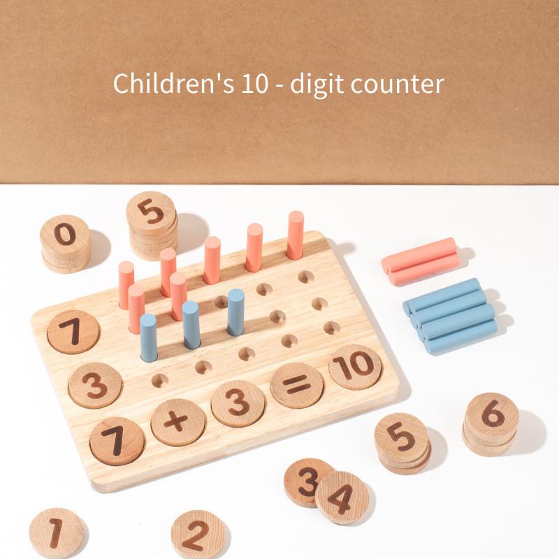 Digit 10 Kids Counter Early Education Number Match Arithmetic Board Kindergarten