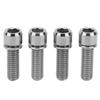 4Pcs Portable M6x18 Titanium Alloy Mountain Bicycle Road Bike Stem Screw High Strengthsilver