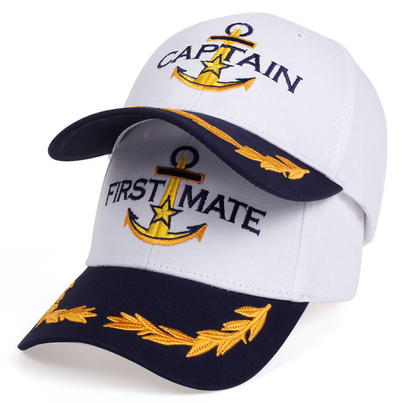 Unisex CAPTAIN/FIRST MATE Embroidery Baseball Caps Spring And Autumn Outdoor Adjustable Casual Hats Sunscreen Hat