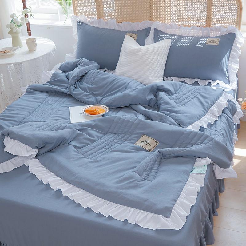 3 шт./компл. кружевное летнее прохладное одеяло в корейской версии, моющийся хлопок, летние одеяла, которые можно стирать в машине, одеяло с кондиционером для двух человек