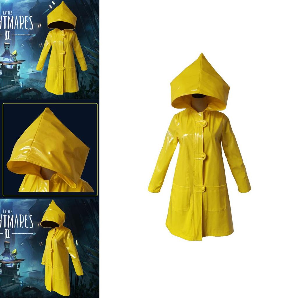 Высококачественный водонепроницаемый костюм для косплея Little Nightmares 2 Six Желтый дождевик