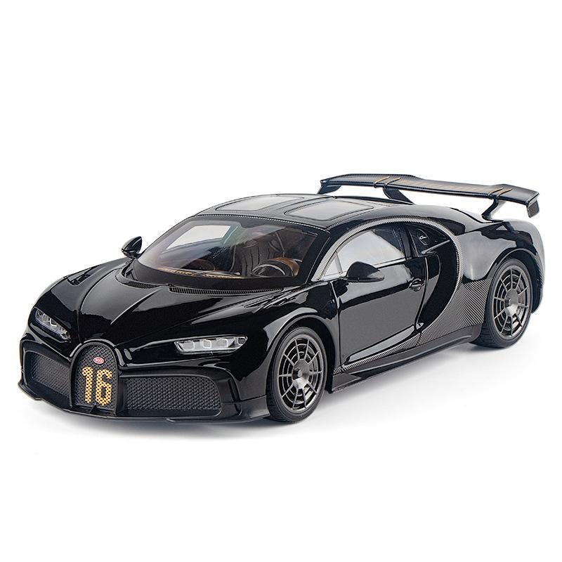 1/18 Bugatti Chiron PUR SPORT Alloy Sports Model Diecasts Metal Racing Super Car Model Simulation Sound and Light Kids Toys Gift