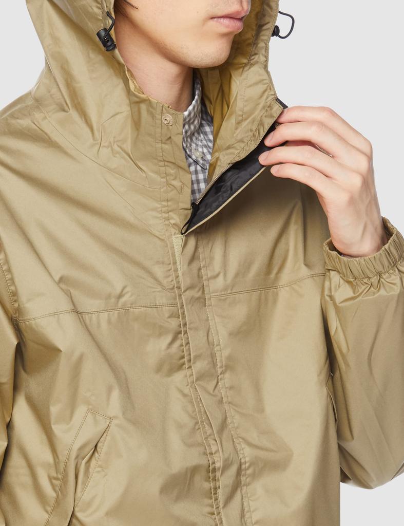 Rain Wear Aqua Block Rain Jacket Bergtec Unisex Waterproof Moisture Breathable 20 Wash Durable Water Repellent Outdoor Fishing B2JE0A01 Kelp Beige M
