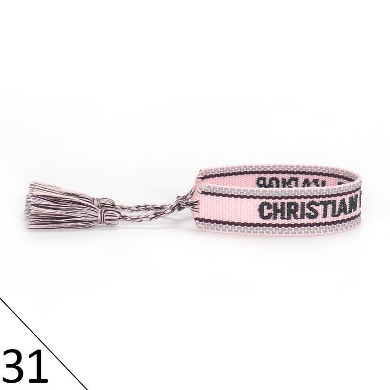 Браслет дружбы ручной работы с вышивкой и кисточками для женщин