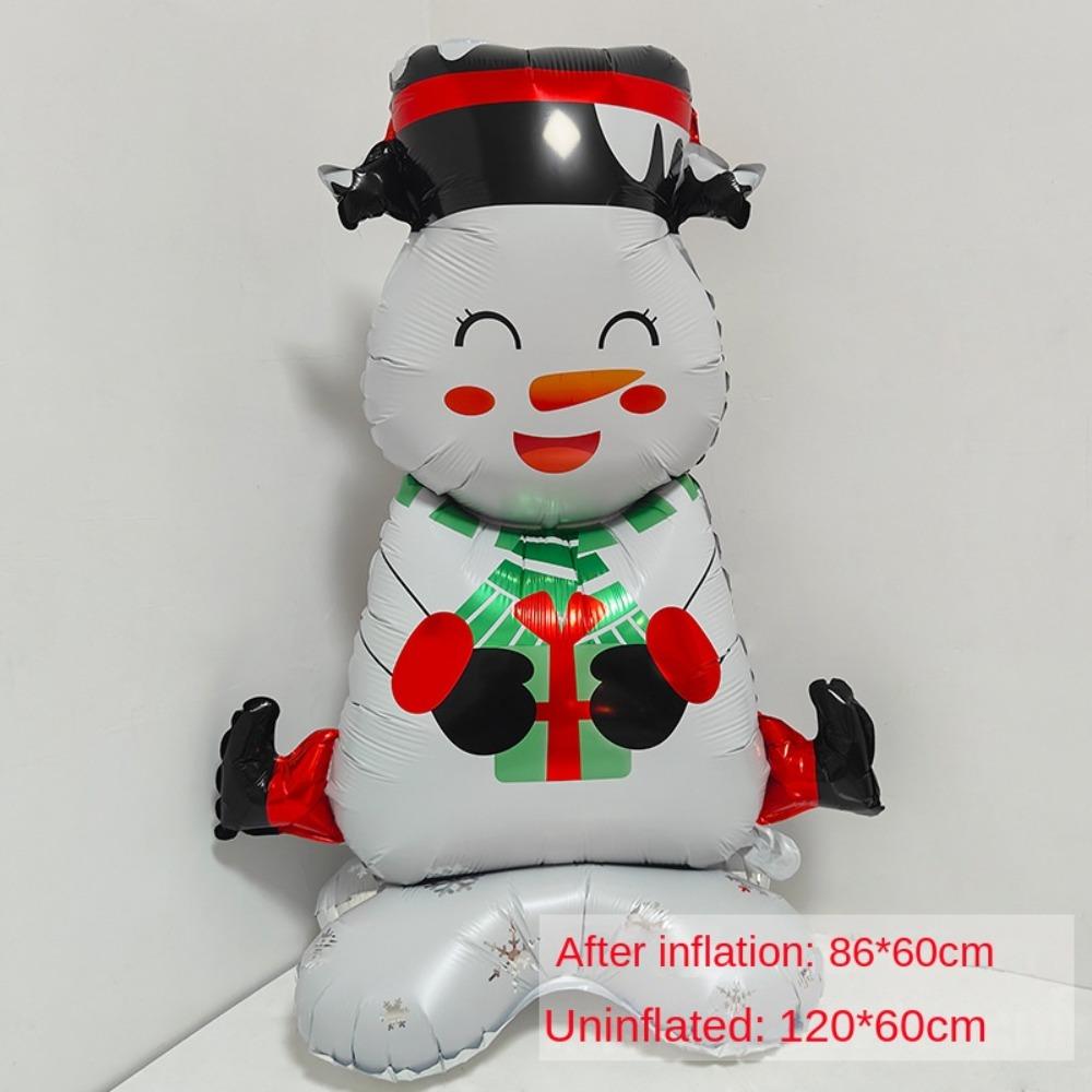 Санта-Клаус Фольгированные Шары 3D Большие Стоящие Шары Главная Новогодняя Вечеринка Поставки