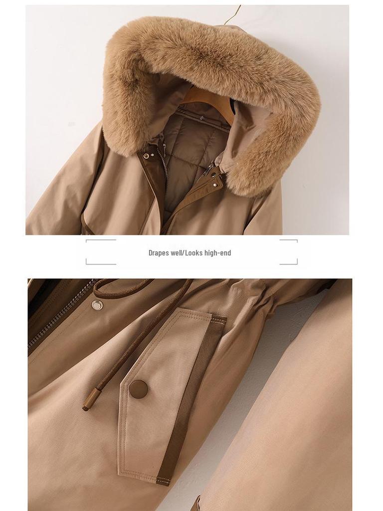 Women's Winter 2025 Parka: New Style, Down Cotton, Plus Size, Thick Liner, Detachable Cotton-Padded Jacket