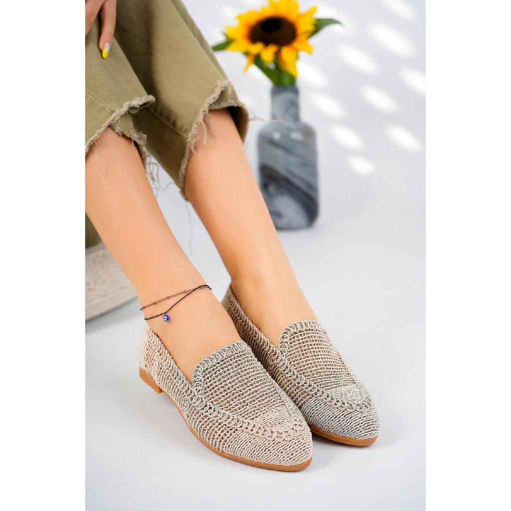 Женские вязаные балетки Женская обувь Повседневная обувь Норка