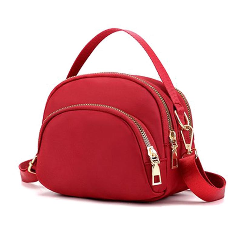 Модная многослойная мини-сумка из нейлоновой ткани, сумка через плечо, водонепроницаемая сумка большой емкости