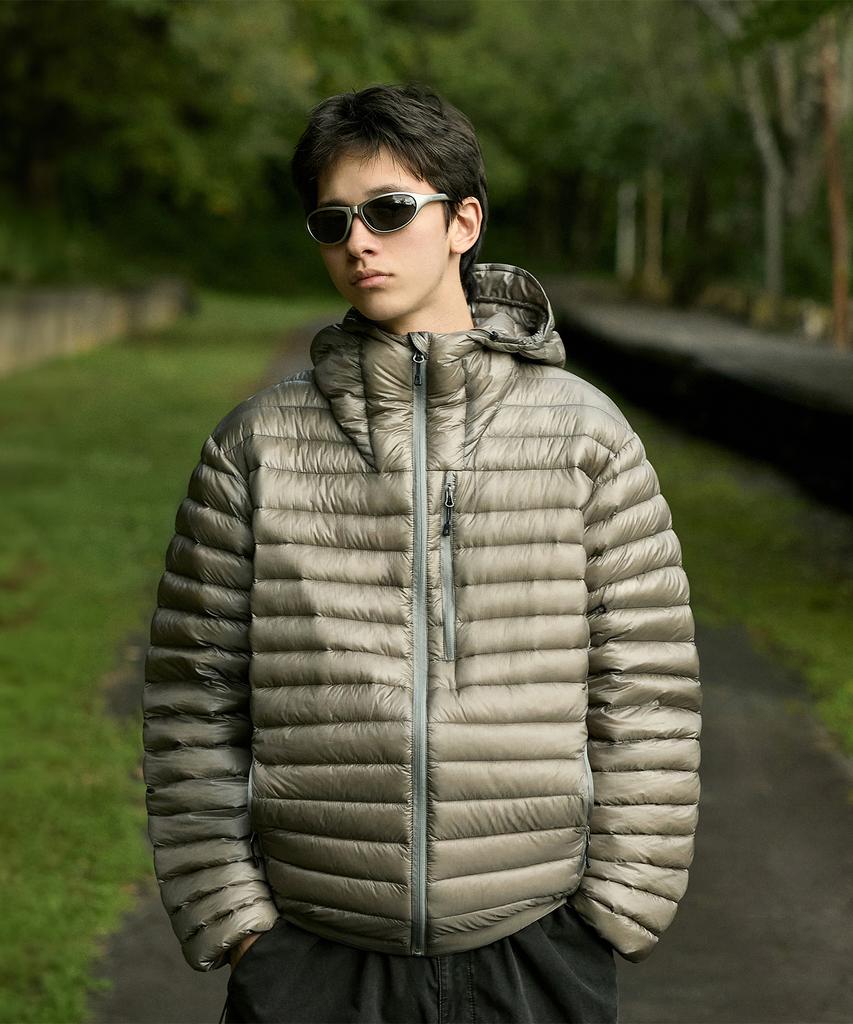 Minimalproject Silent See-Through Hooded Lightweight Down Jacket Mpj112 / 4 Colors
