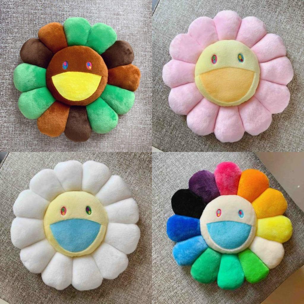Яркая и красочная 40-сантиметровая плюшевая подушка в виде радужного цветка Такаси Мураками для детей