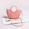 IELGY mini messenger woven bag, cute portable, summer seaside vacation beach bag