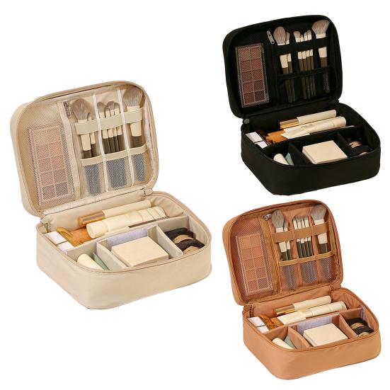 Дорожная косметичка для женщин большая водонепроницаемая из ткани Оксфорд, органайзер для косметики с ручкой