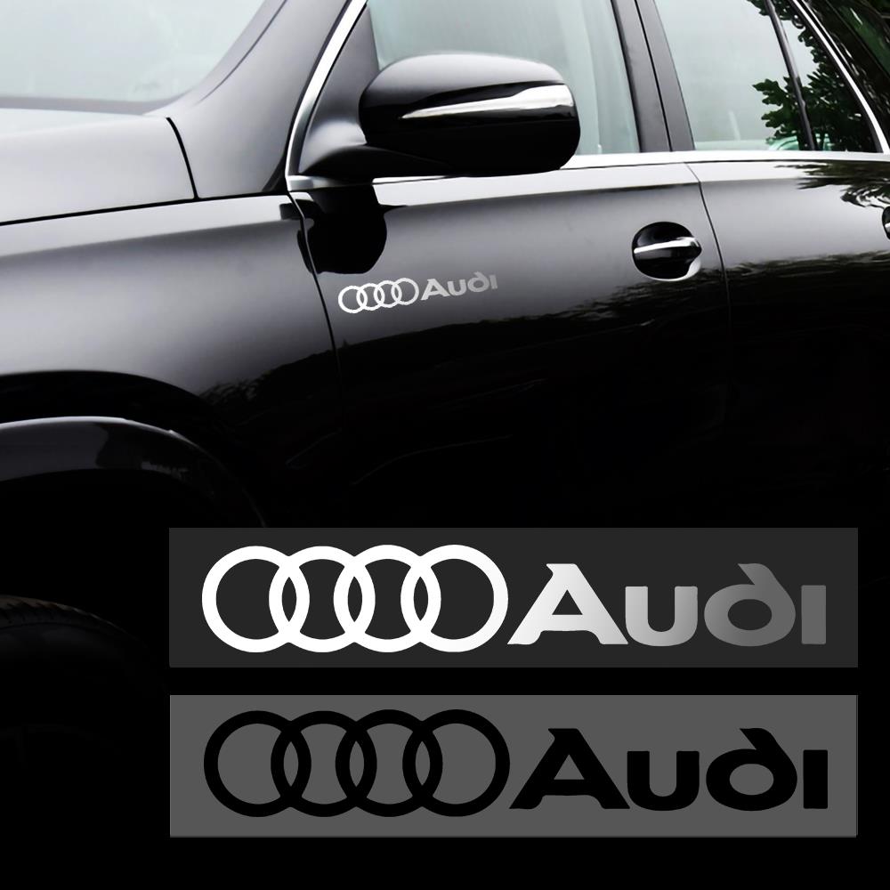 2pcs Car Body Emblem Stickers Trunk Window Badge Decoration Decal For B Sline A4 B8 8P Q3 Q5 Q7 Q1 A3 A5 A7 A1 A2 Accessories